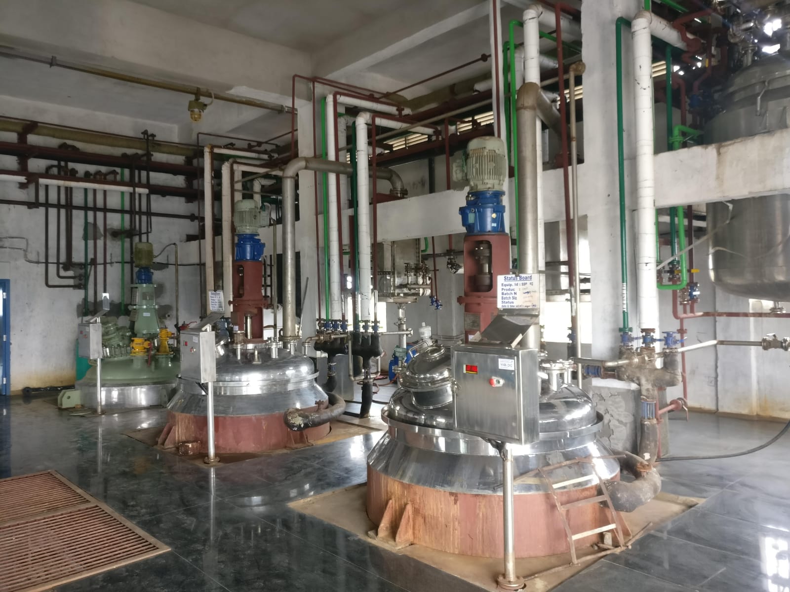 Sritha Chems production facility with stainless steel reactors